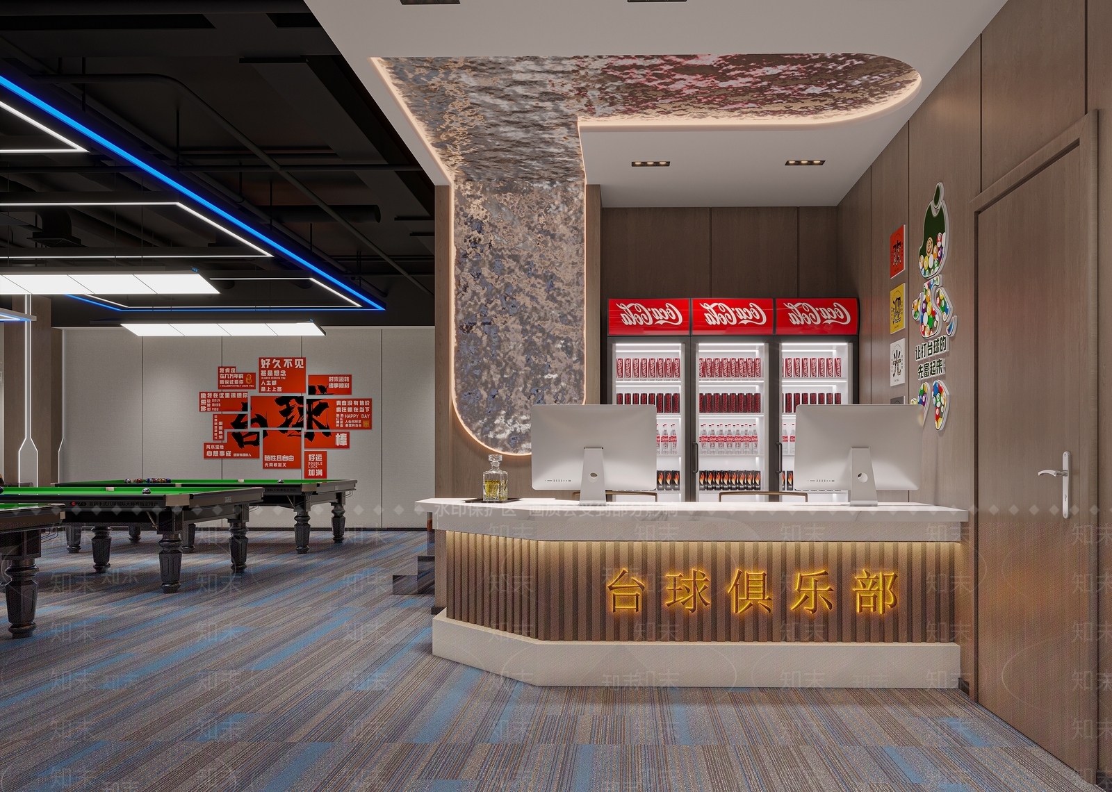 现代咖啡厅3D模型下载【ID:1214741776】
