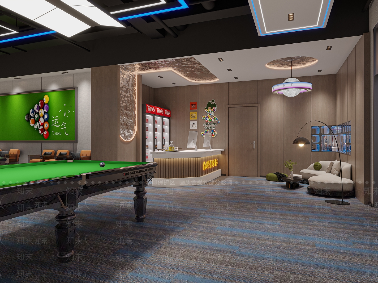 现代咖啡厅3D模型下载【ID:1214741776】