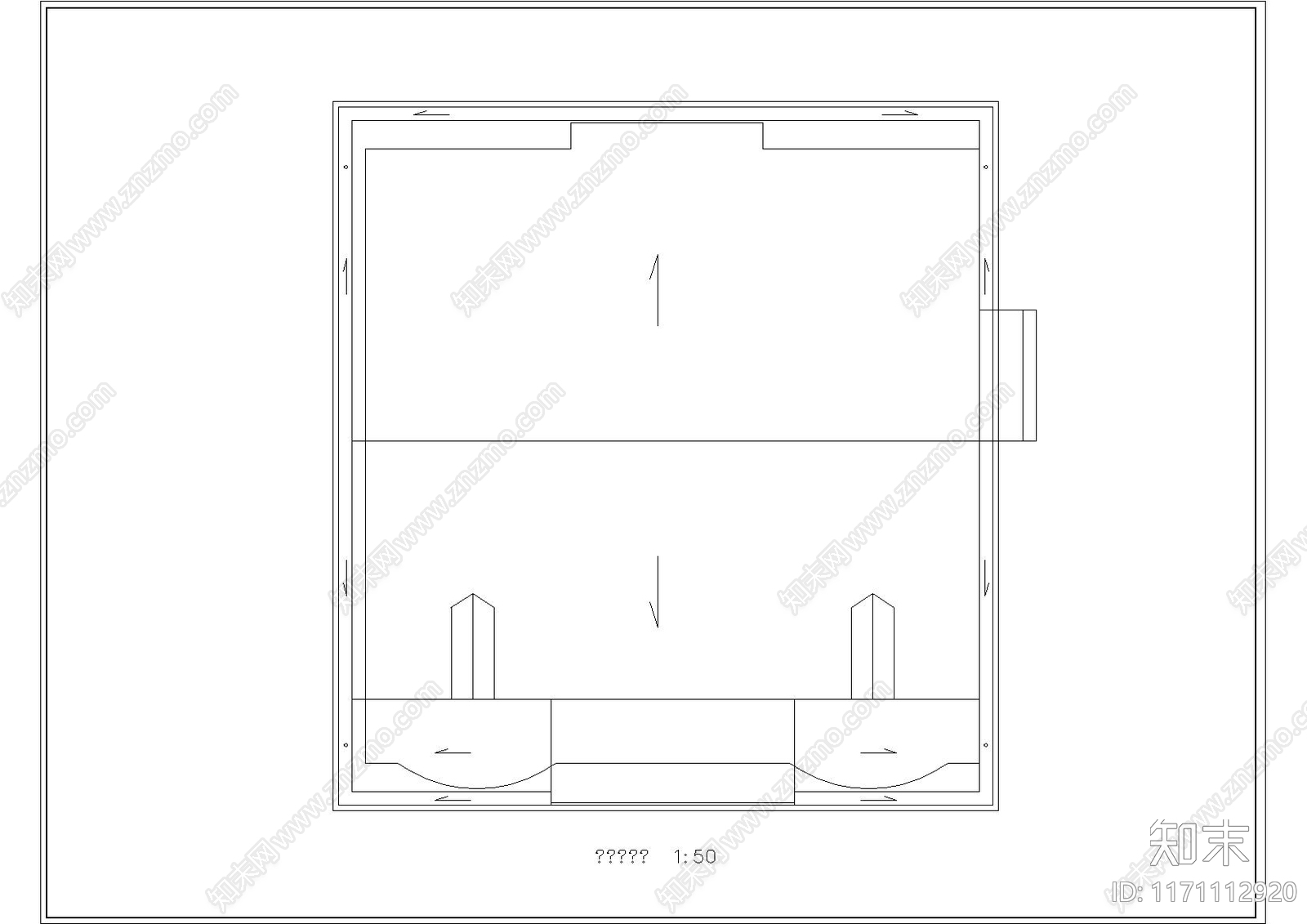 现代美式别墅建筑cad施工图下载【ID:1171112920】