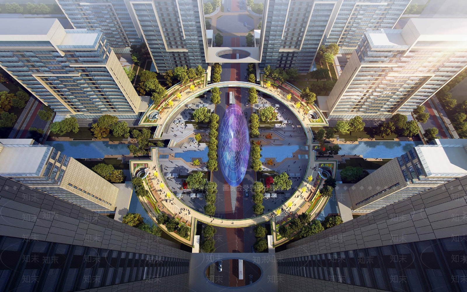 现代鸟瞰规划SU模型下载【ID:1171114074】