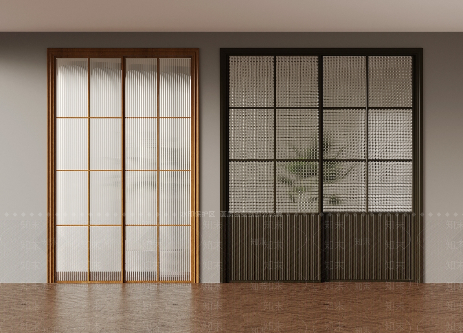 中古推拉门SU模型下载【ID:1171119218】