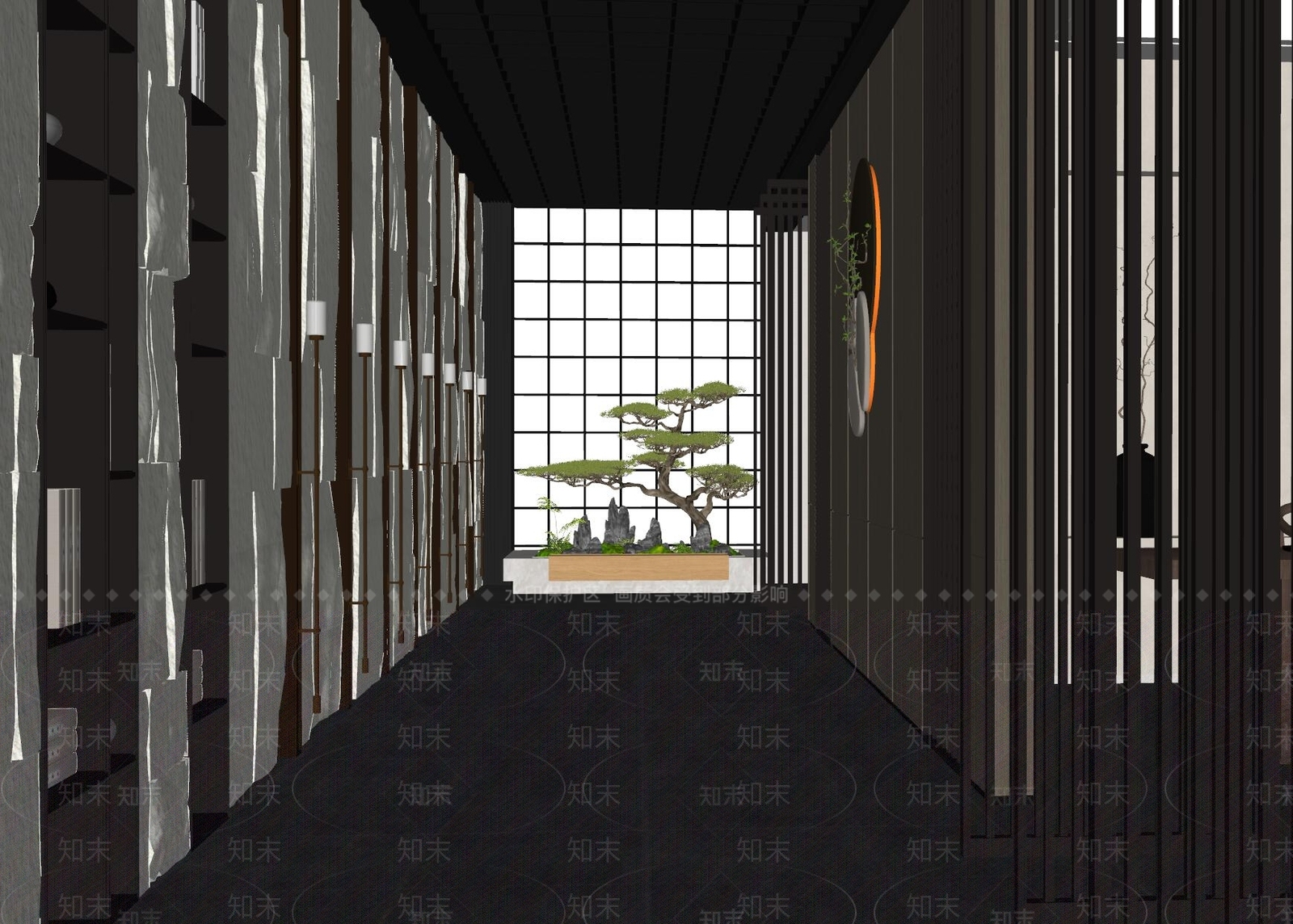 新中式茶馆SU模型下载【ID:1171123379】