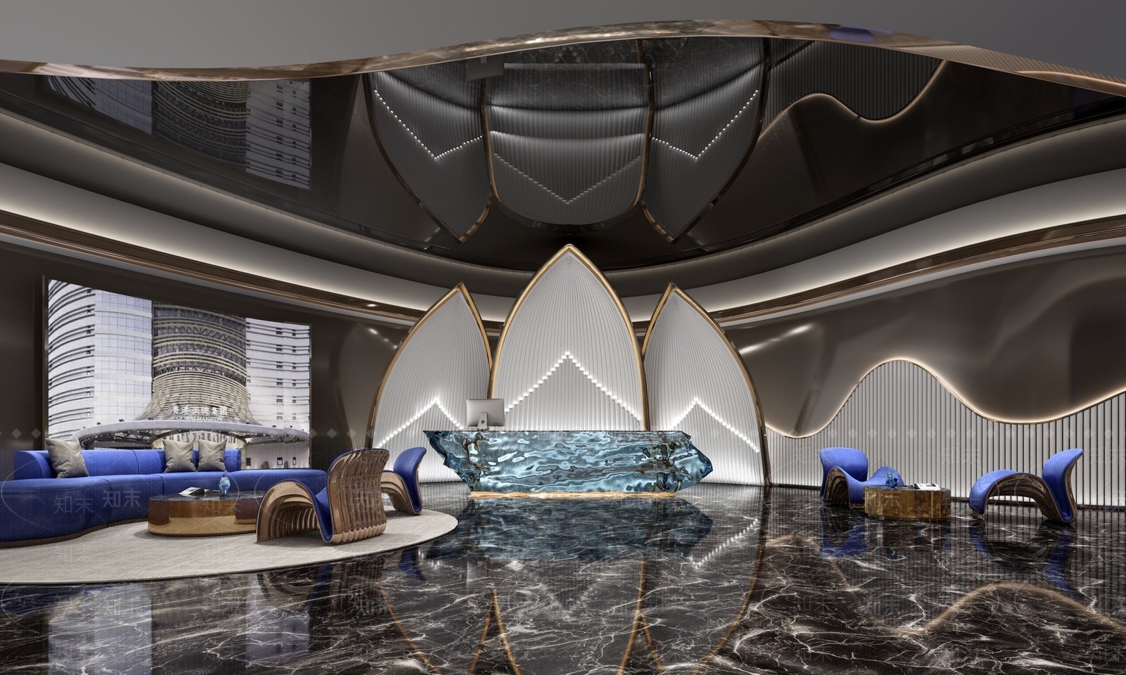 现代轻奢美容院3D模型下载【ID:1171123575】