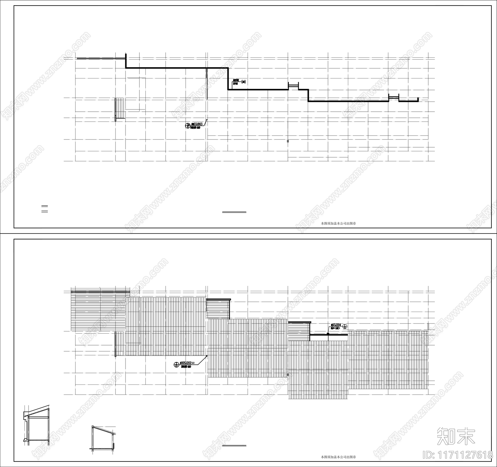 中式民宿建筑cad施工图下载【ID:1171127618】