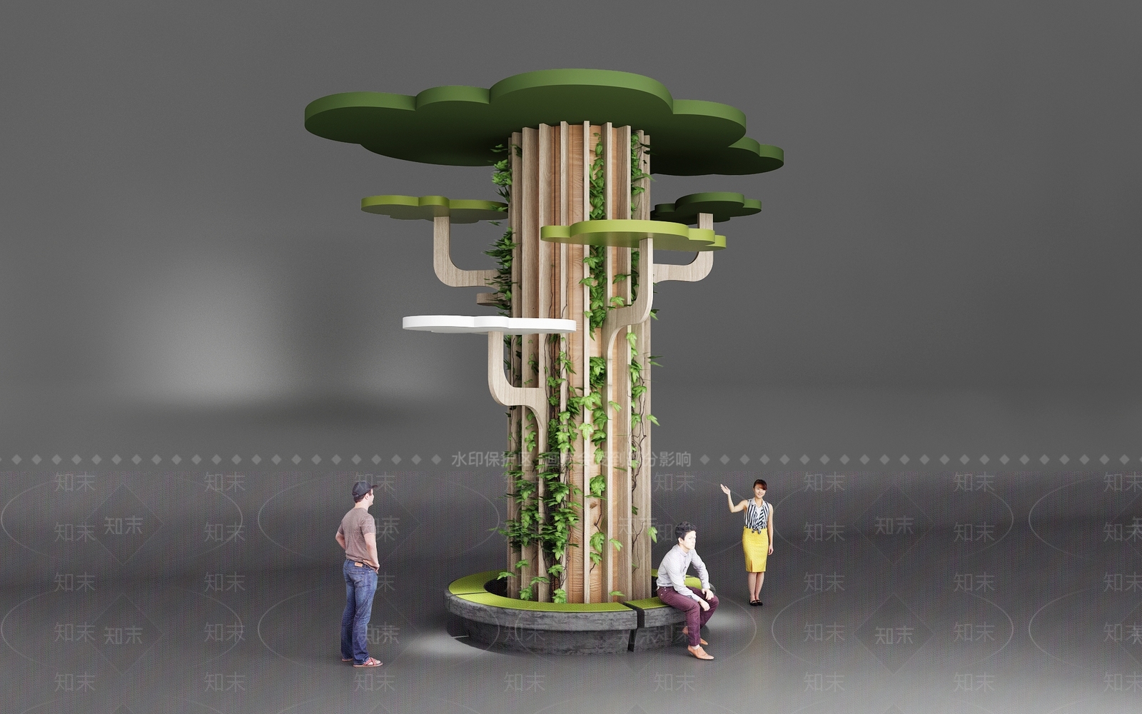现代柱子3D模型下载【ID:1171130812】