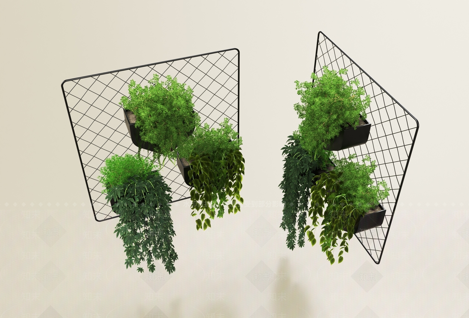 绿植墙3D模型下载【ID:1171132415】