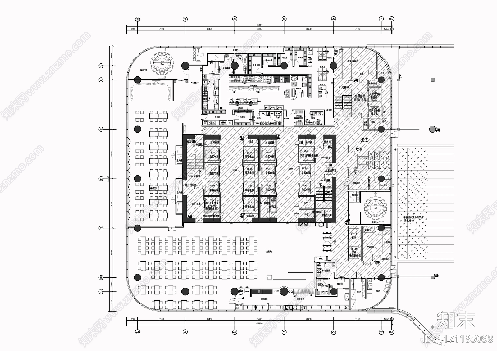 现代其他餐饮空间cad施工图下载【ID:1171135098】