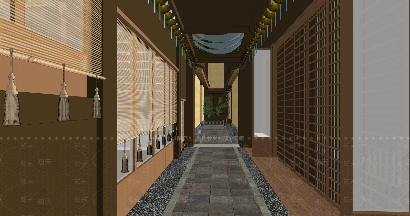 日式日料店SU模型下载【ID:1171135589】