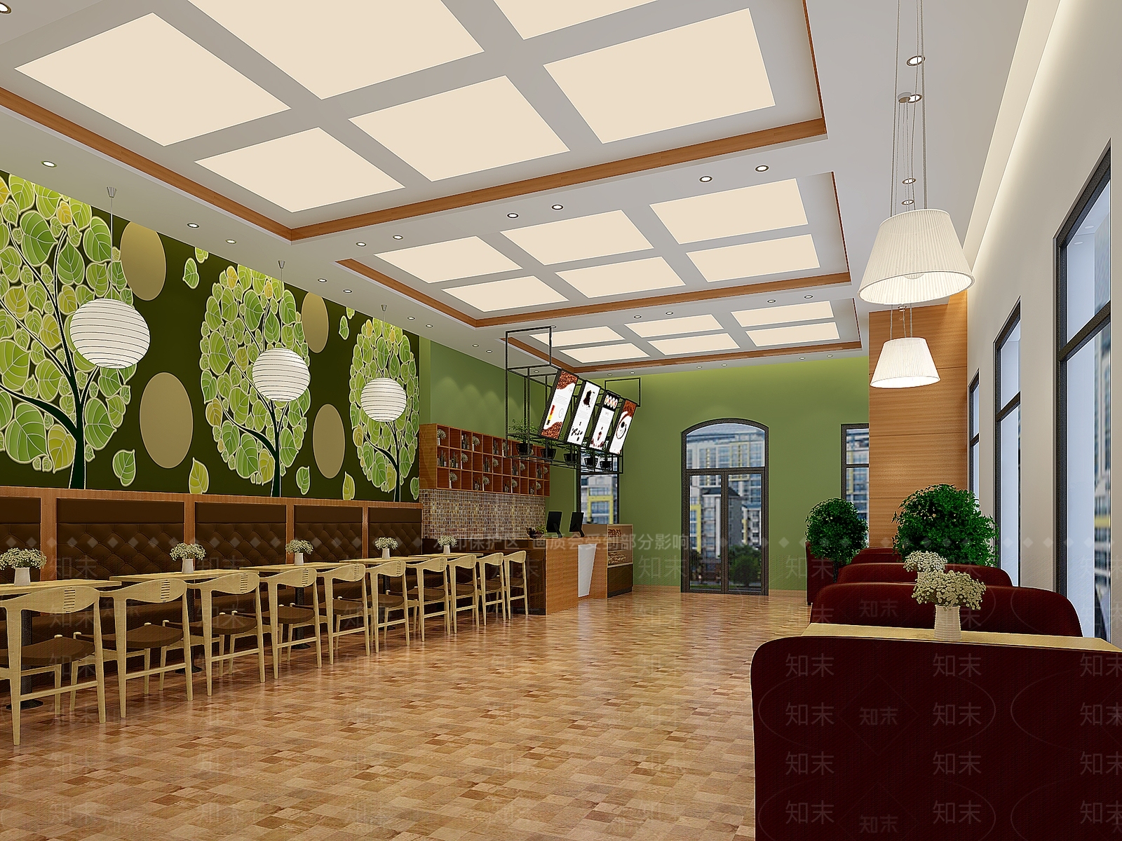 现代咖啡厅3D模型下载【ID:1171137311】