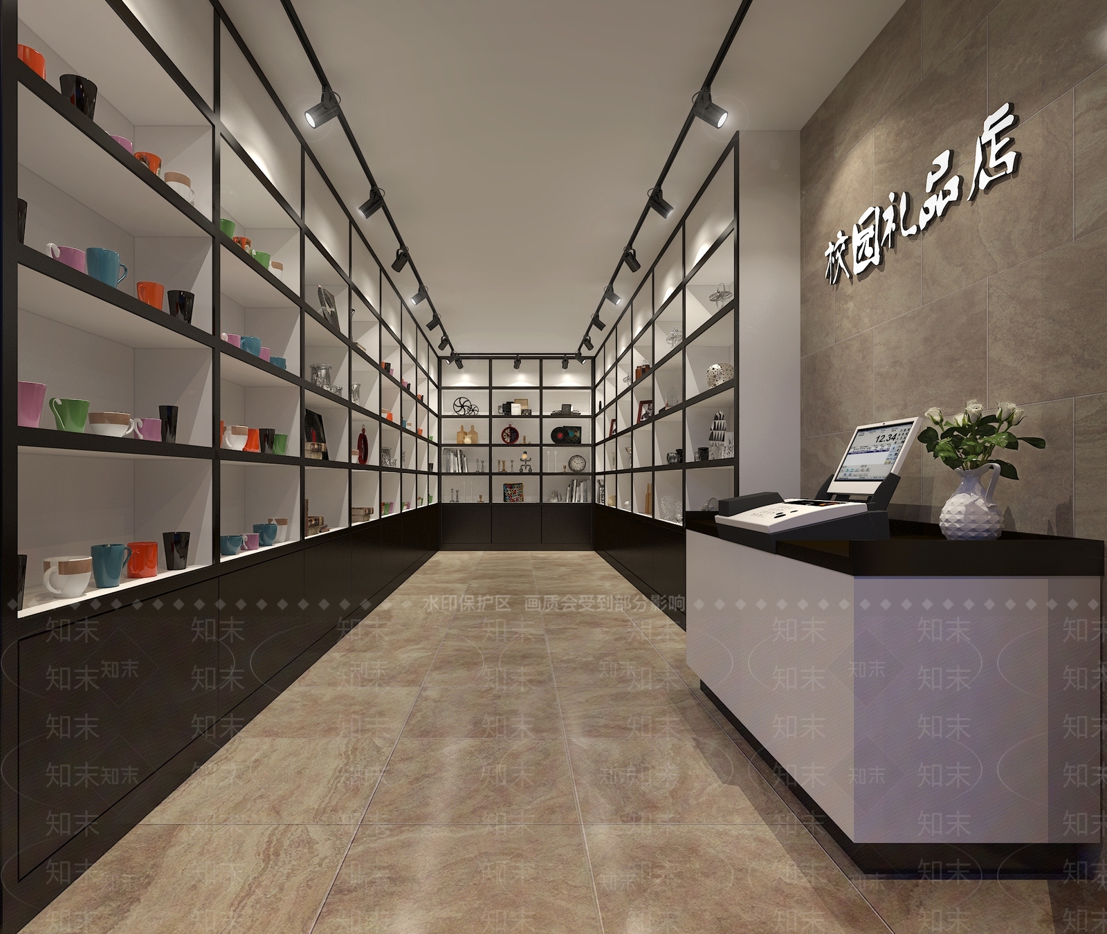 现代工业甜品面包店3D模型下载【ID:1171137686】