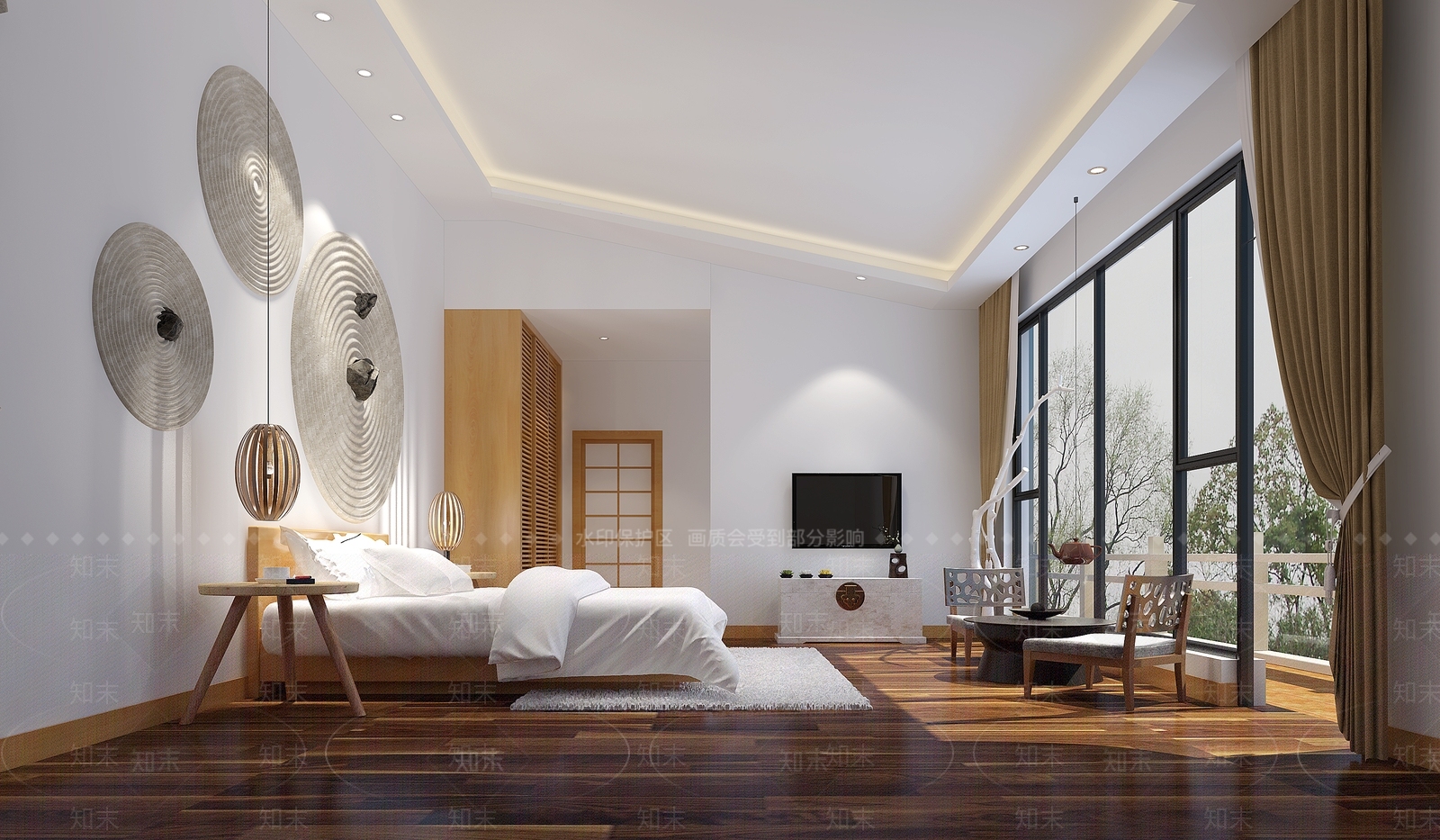 日式现代民宿3D模型下载【ID:1171139260】