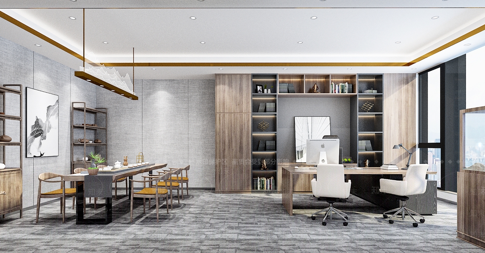 现代工业办公室3D模型下载【ID:1171140172】