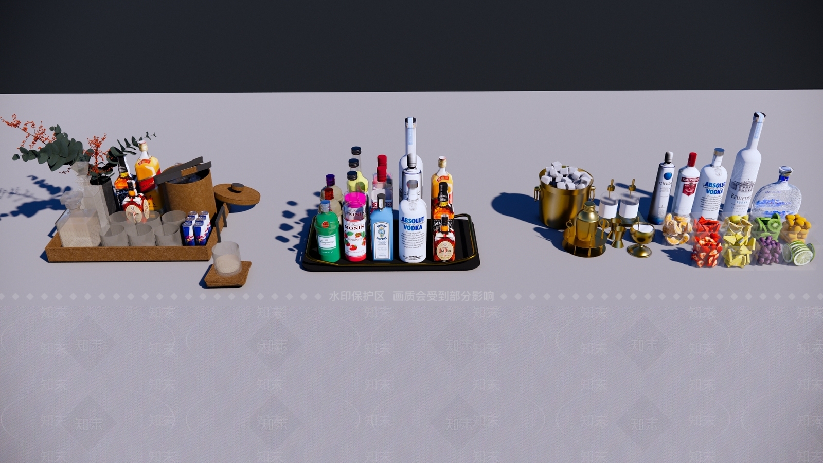 酒具SU模型下载【ID:1171140901】