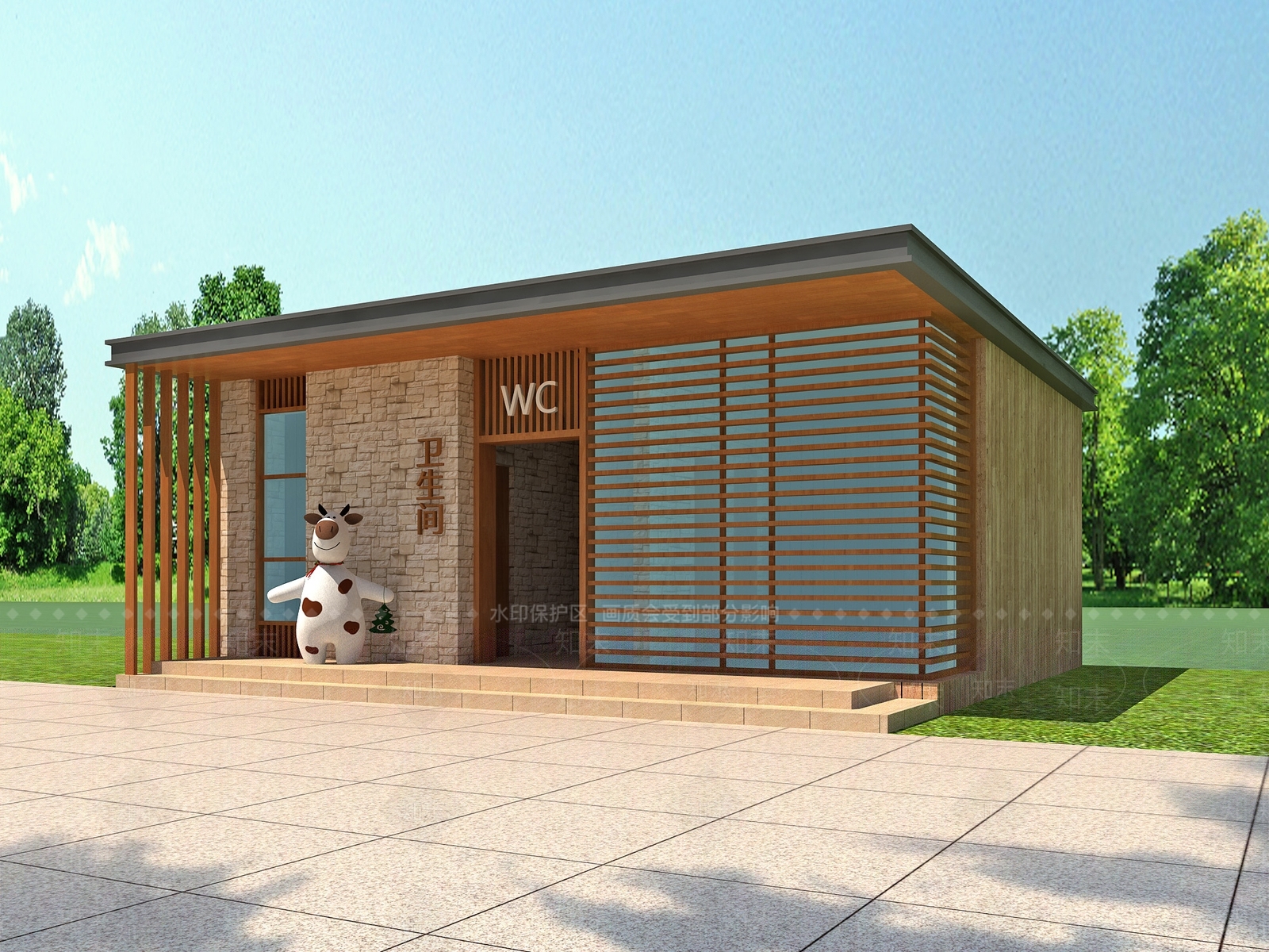 现代公厕3D模型下载【ID:1171147738】