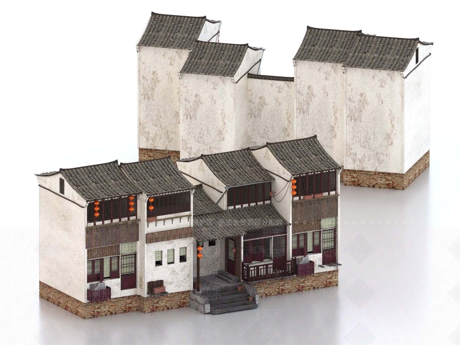 中式古建3D模型下载【ID:1171148432】
