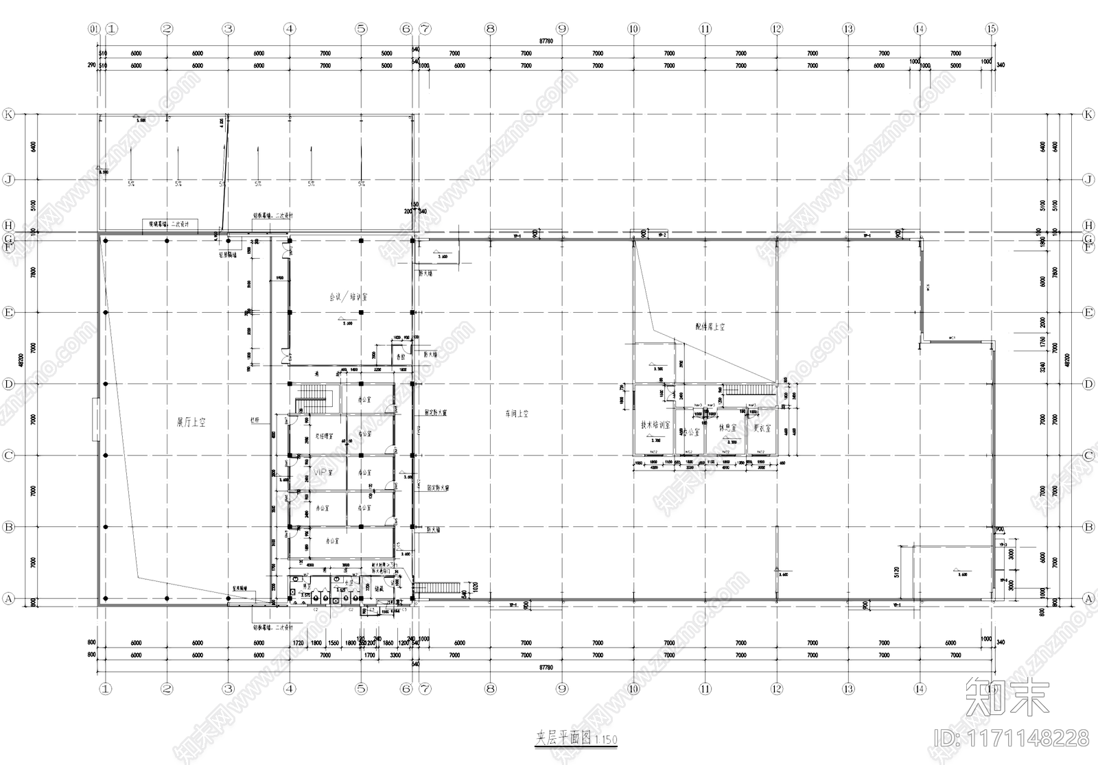 现代其他商业建筑cad施工图下载【ID:1171148228】