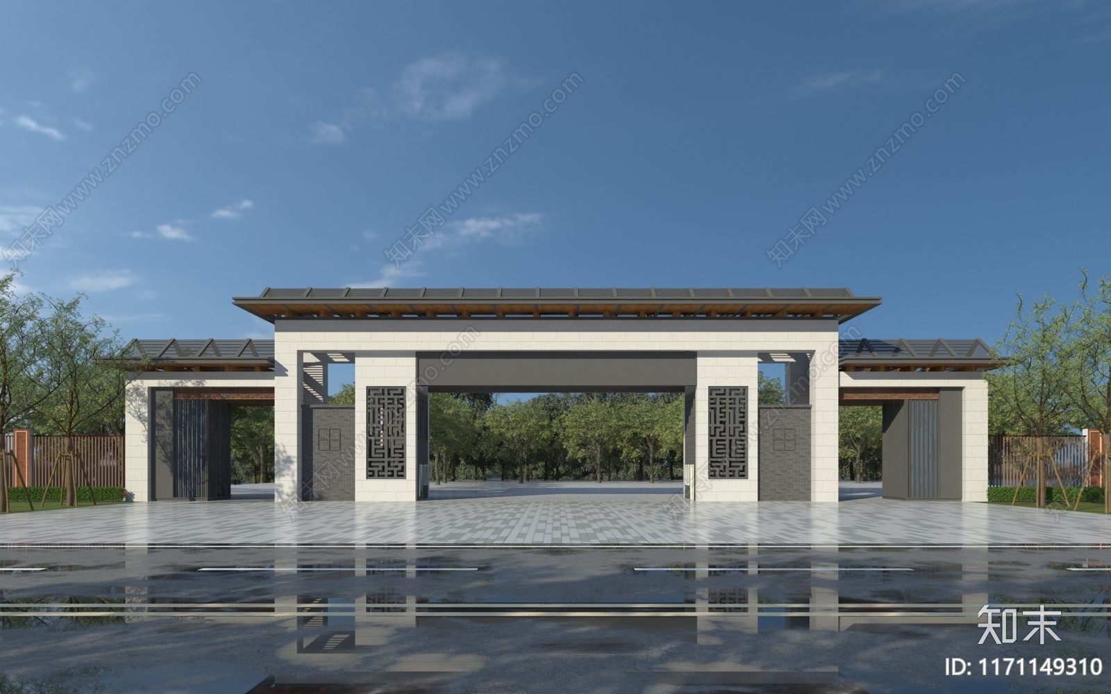 新中式其他公共建筑3D模型下载【ID:1171149310】