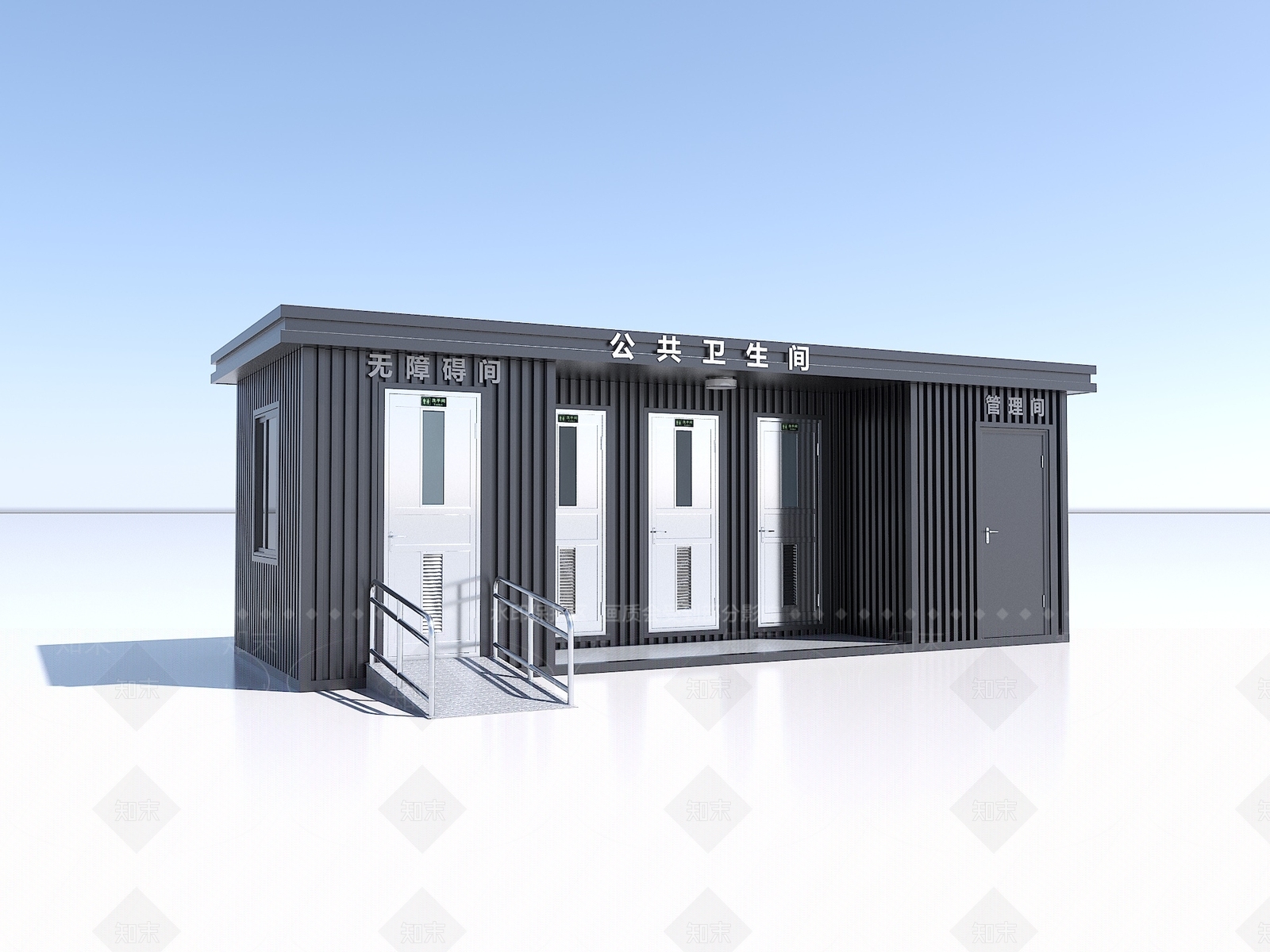 现代中式公厕3D模型下载【ID:1171151585】
