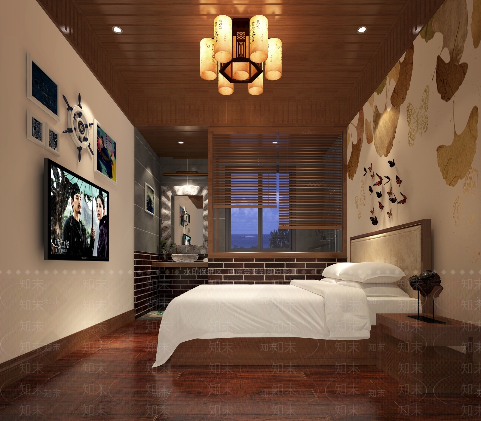 新中式民宿3D模型下载【ID:1171153236】