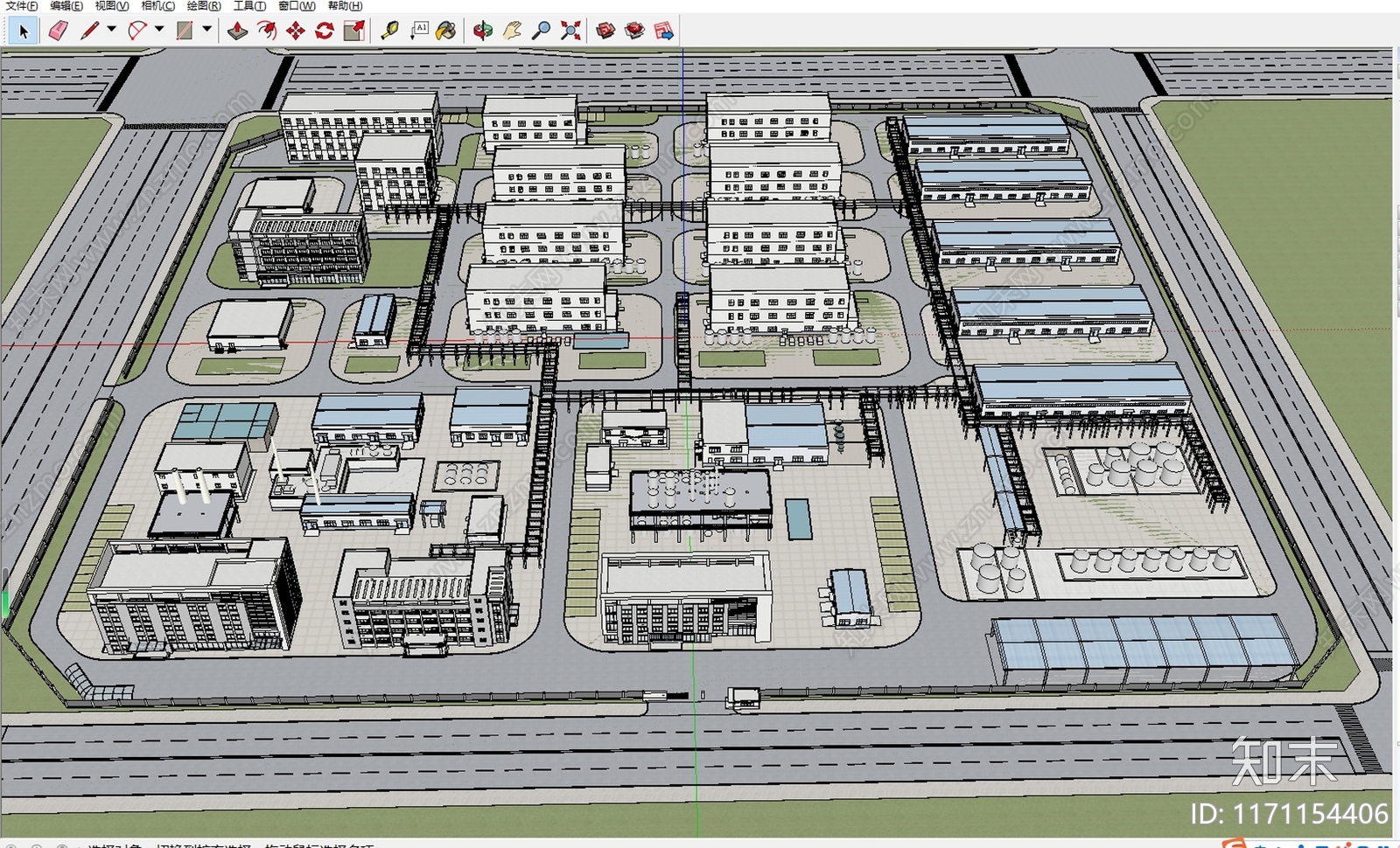 现代厂房SU模型下载【ID:1171154406】