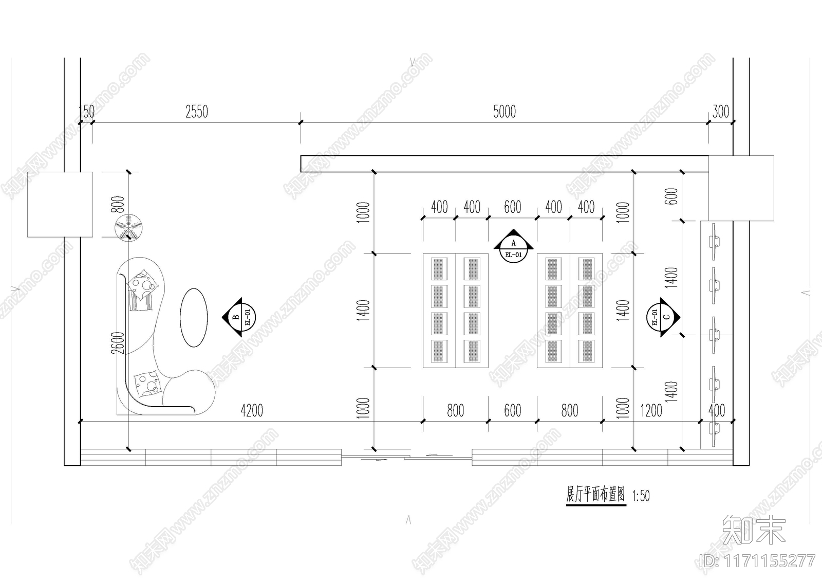 现代其他文化空间cad施工图下载【ID:1171155277】