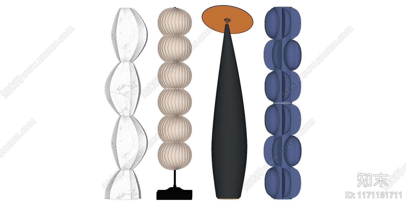 现代落地灯SU模型下载【ID:1171161711】