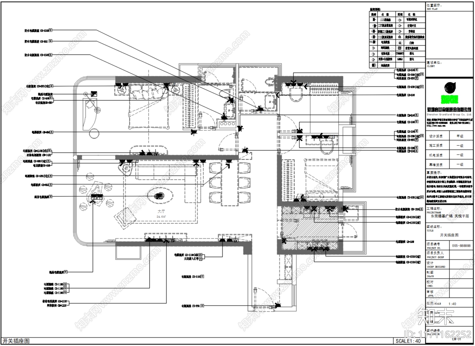 现代整体家装空间cad施工图下载【ID:1171162252】