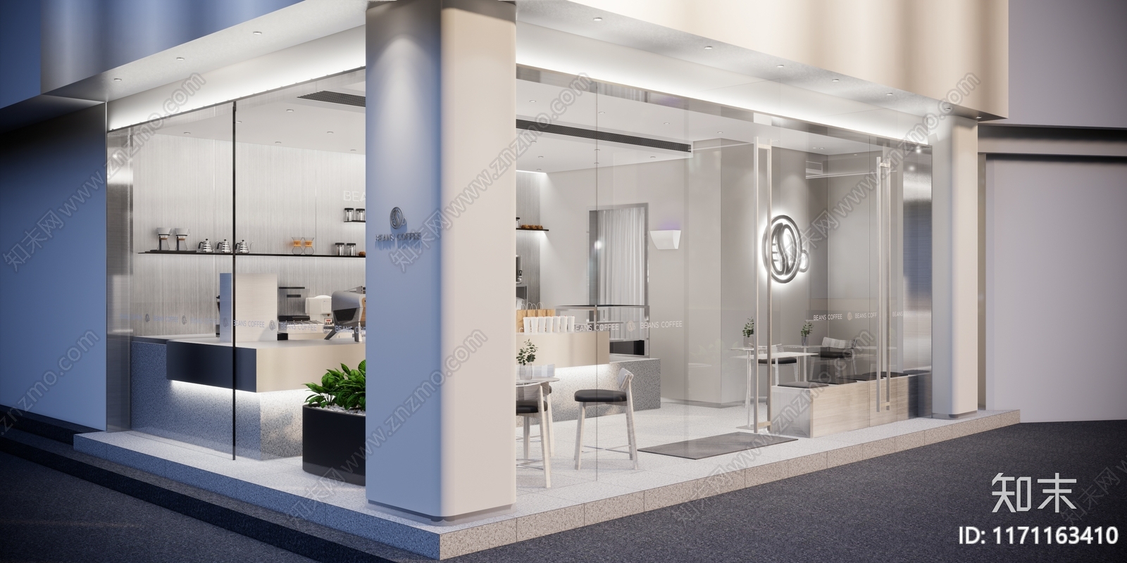 现代奶茶店SU模型下载【ID:1171163410】