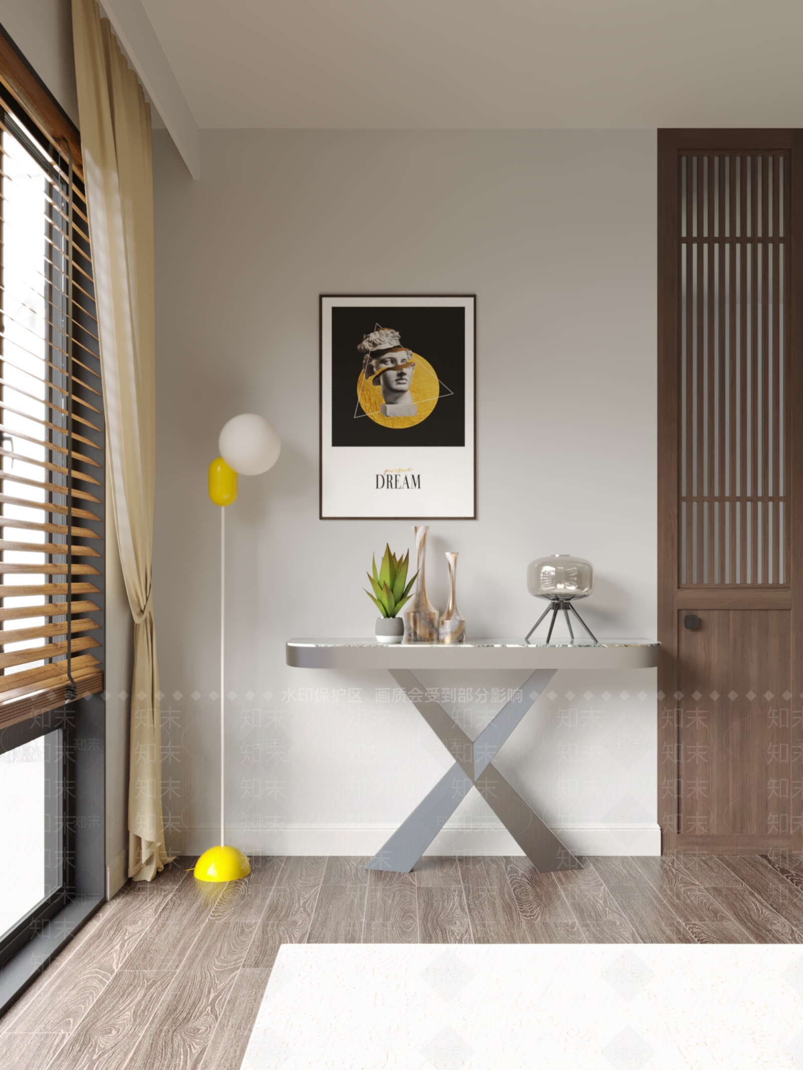 现代玄关柜3D模型下载【ID:1171163623】