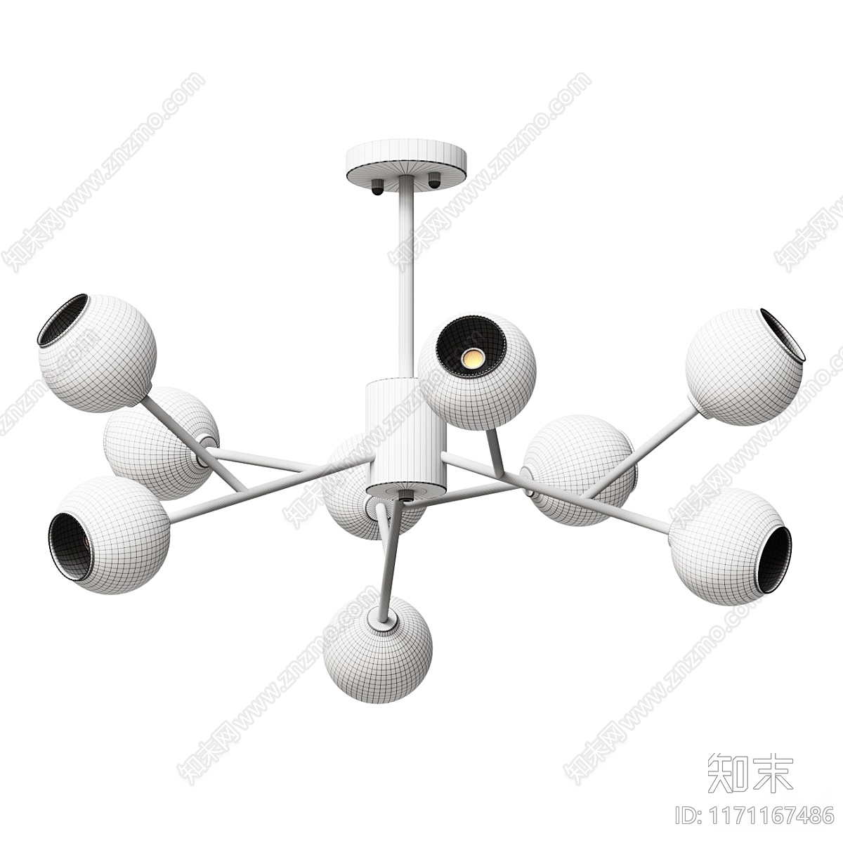 现代吊灯3D模型下载【ID:1171167486】