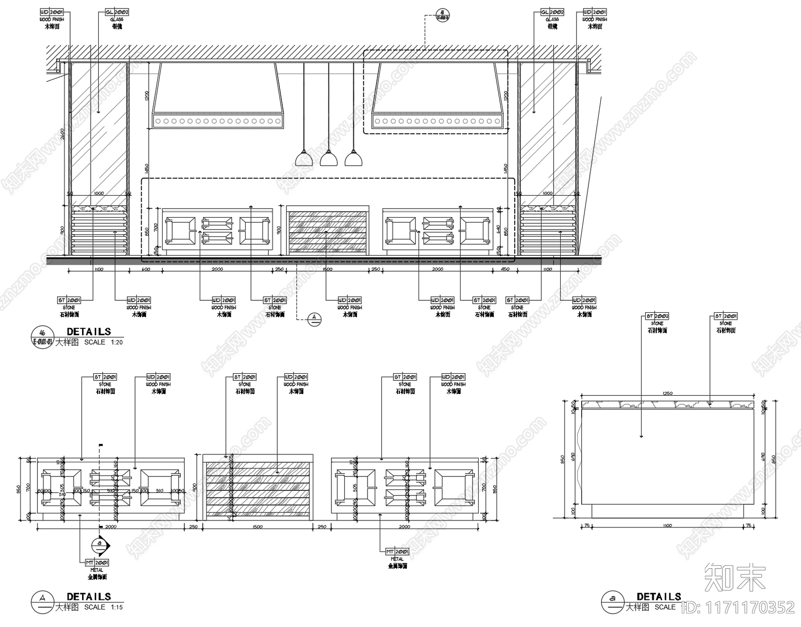 现代新中式家具节点详图cad施工图下载【ID:1171170352】