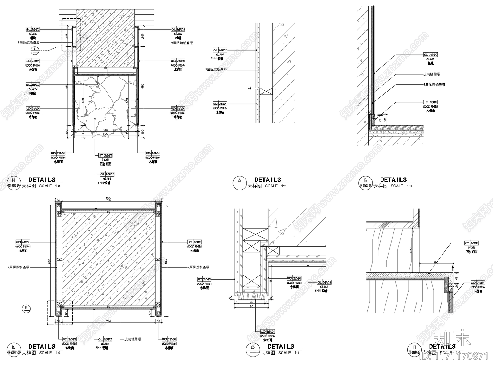 现代新中式家具节点详图cad施工图下载【ID:1171170871】