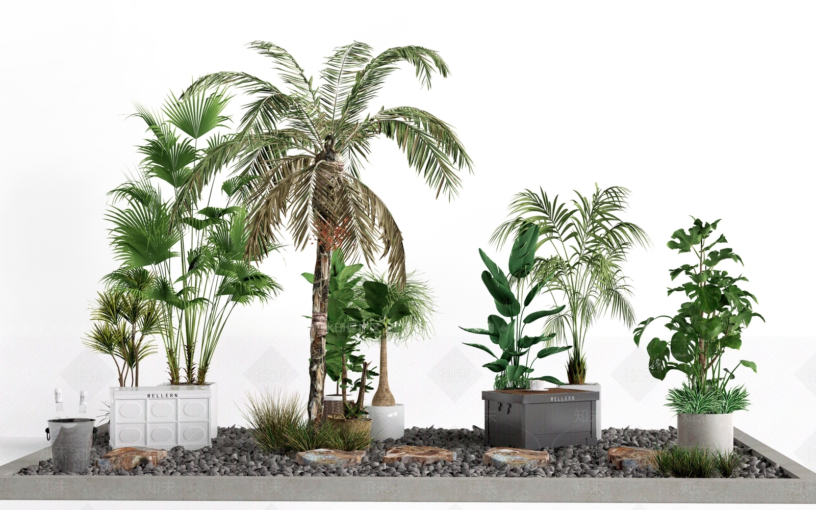 植物堆3D模型下载【ID:1171170719】