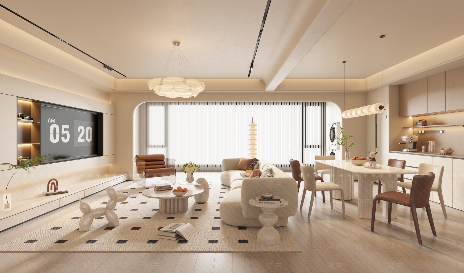 米色弧形单人沙发弧形沙发3D模型下载【ID:1227512734】