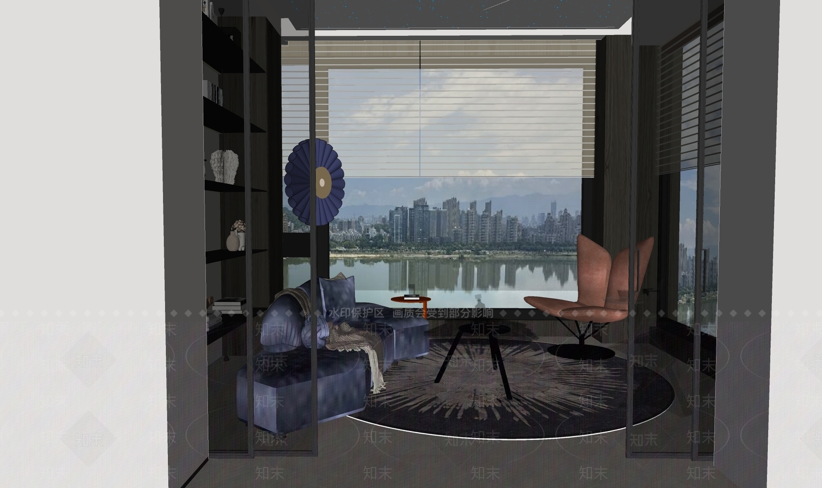现代休息区SU模型下载【ID:1171188690】