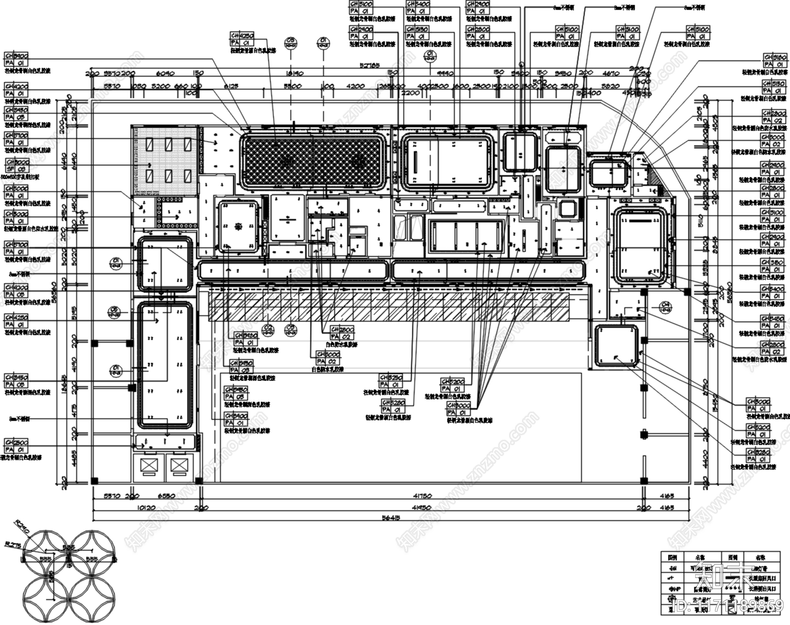 现代会所cad施工图下载【ID:1171189869】