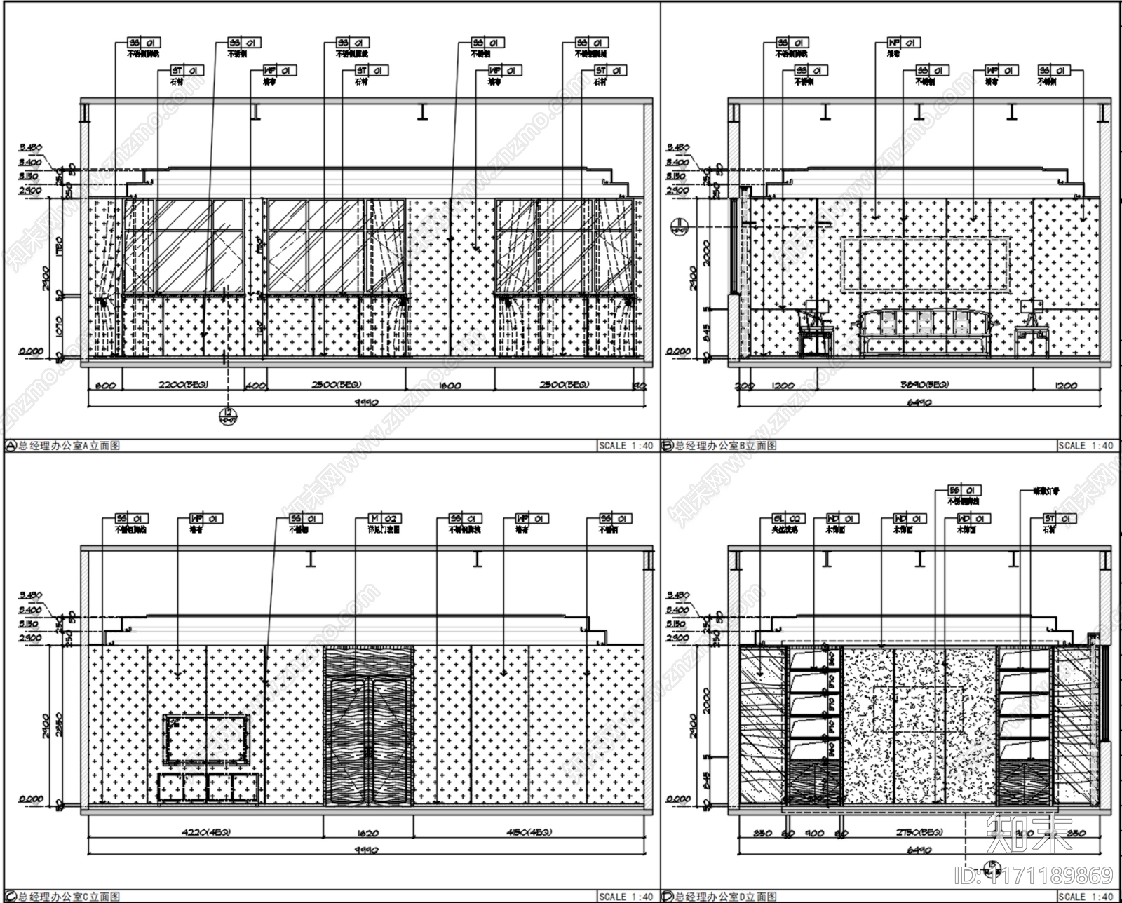 现代会所cad施工图下载【ID:1171189869】