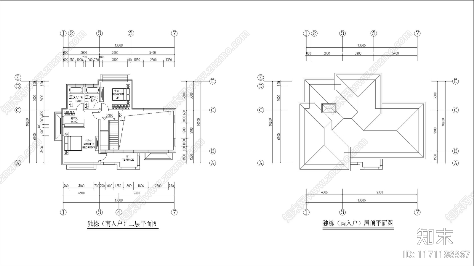 欧式别墅建筑cad施工图下载【ID:1171198367】