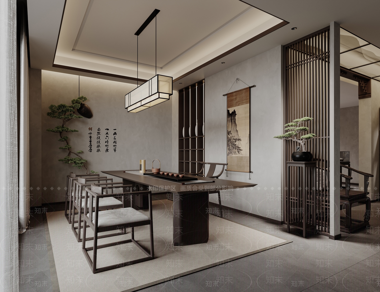 中式茶馆3D模型下载【ID:1214744121】