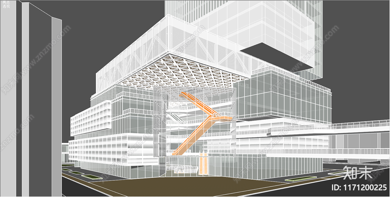 现代商场建筑SU模型下载【ID:1171200225】