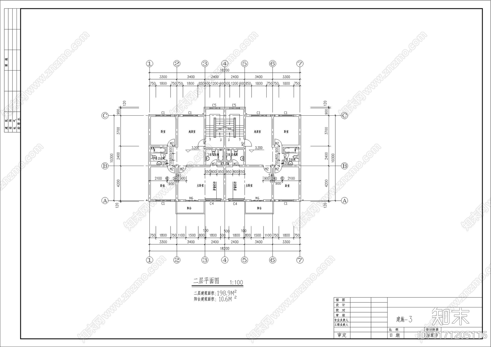 欧式别墅建筑cad施工图下载【ID:1171205116】