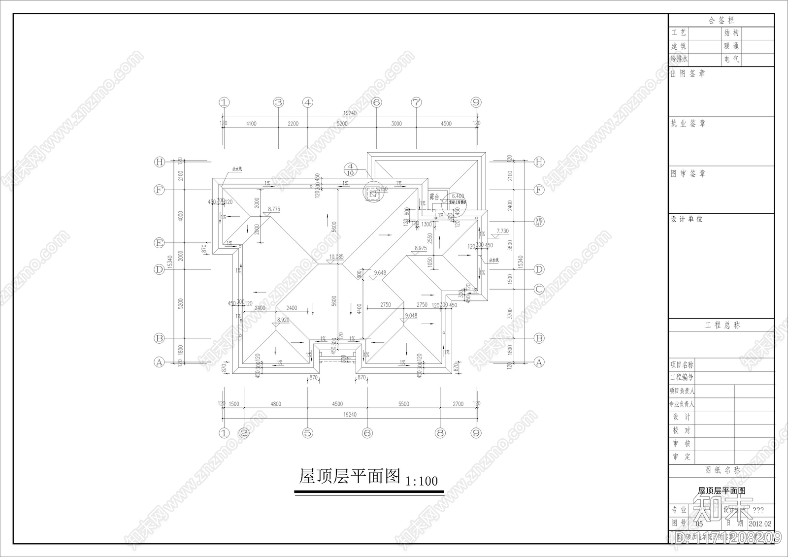 美式别墅建筑cad施工图下载【ID:1171208209】