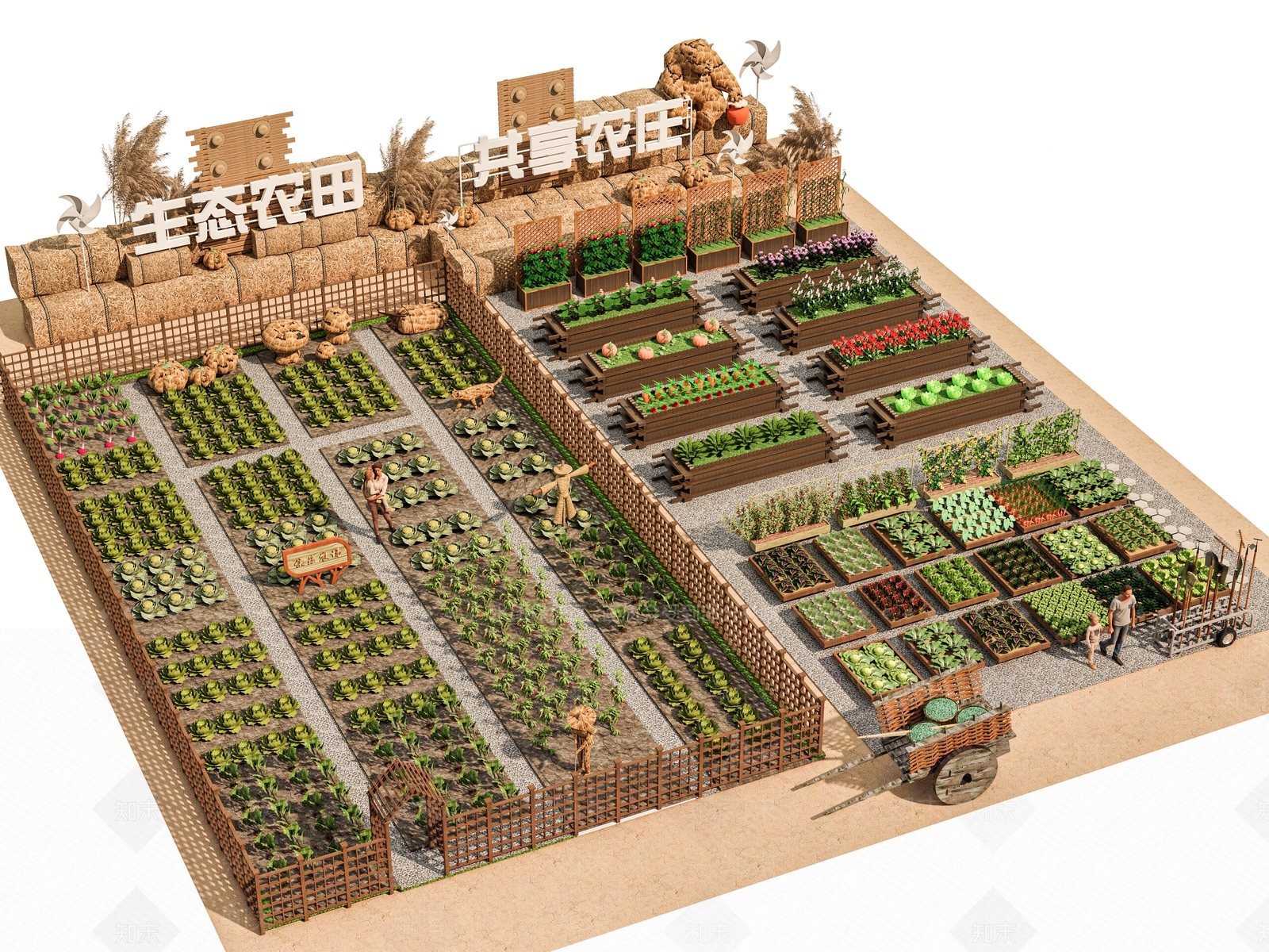 新中式现代农场SU模型下载【ID:1171222641】