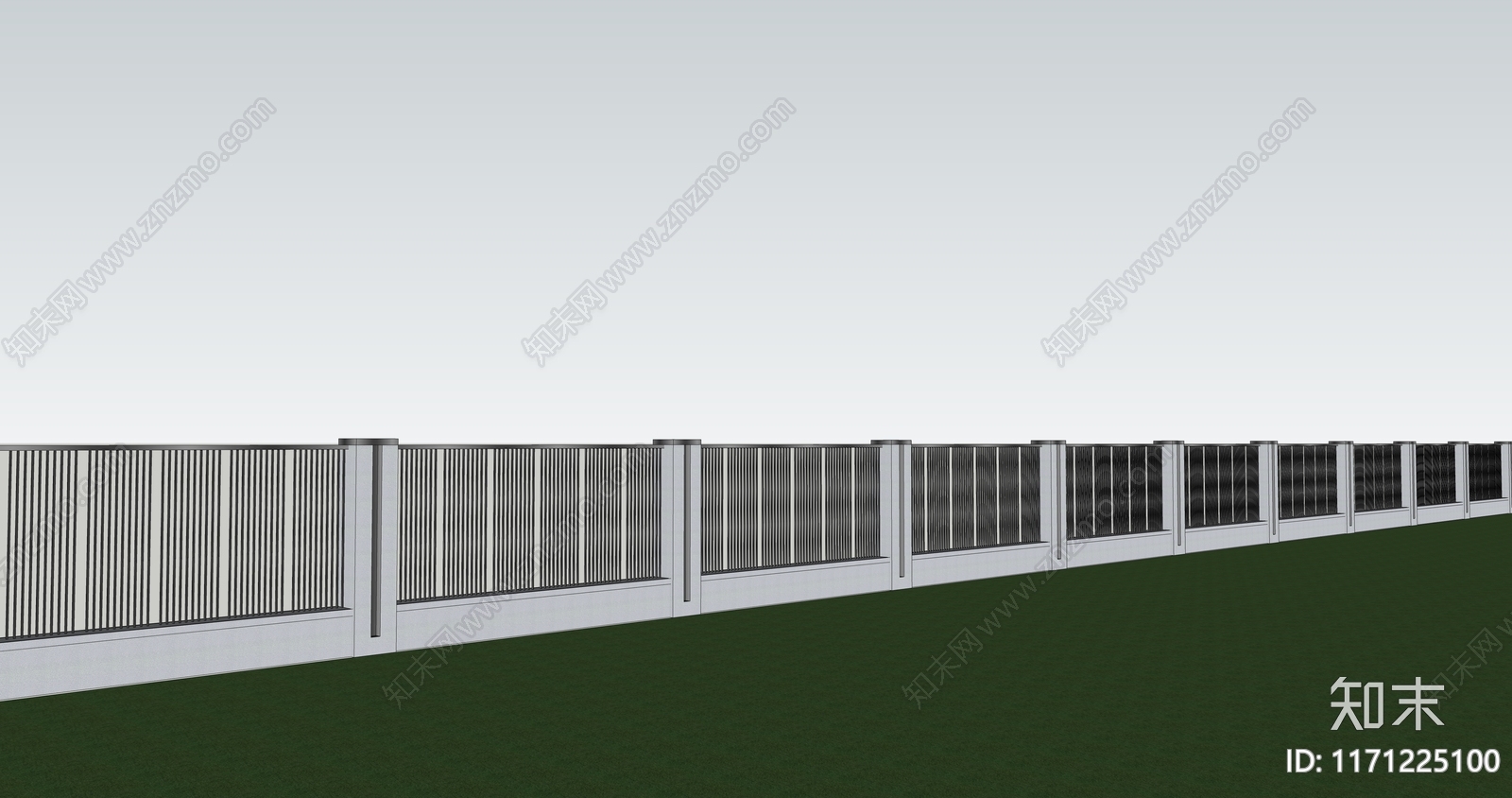 现代新中式围栏护栏SU模型下载【ID:1171225100】