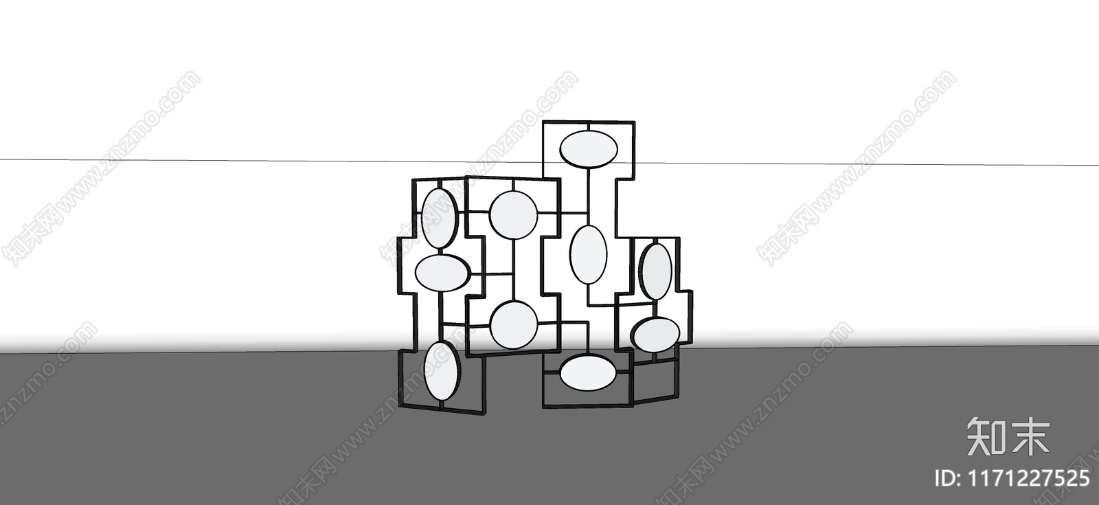 现代轻奢屏风SU模型下载【ID:1171227525】