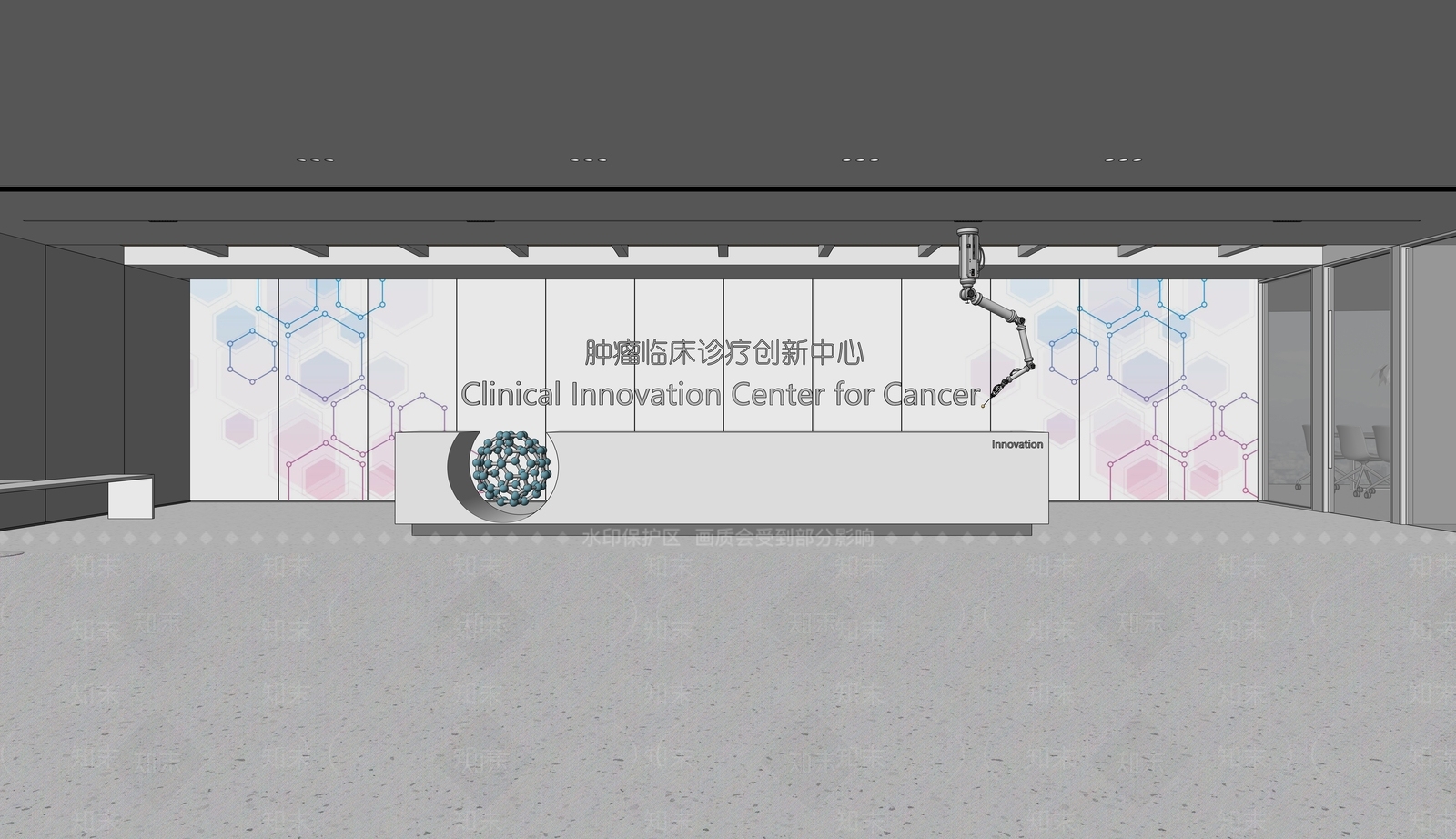 现代办公大堂SU模型下载【ID:1171235912】