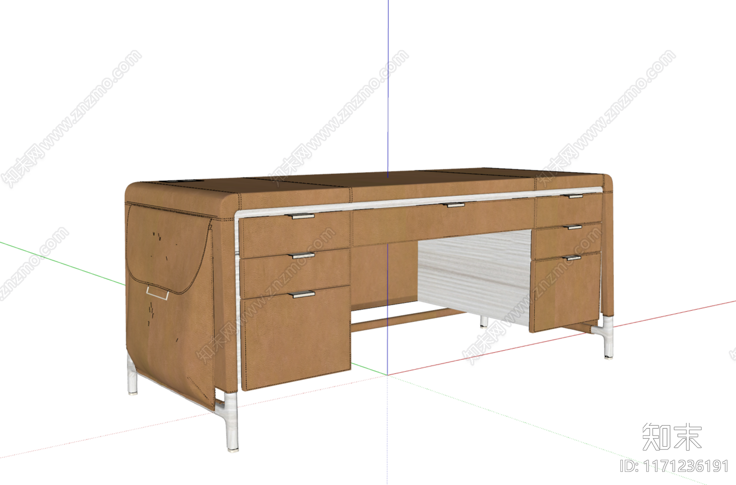 现代书桌SU模型下载【ID:1171236191】