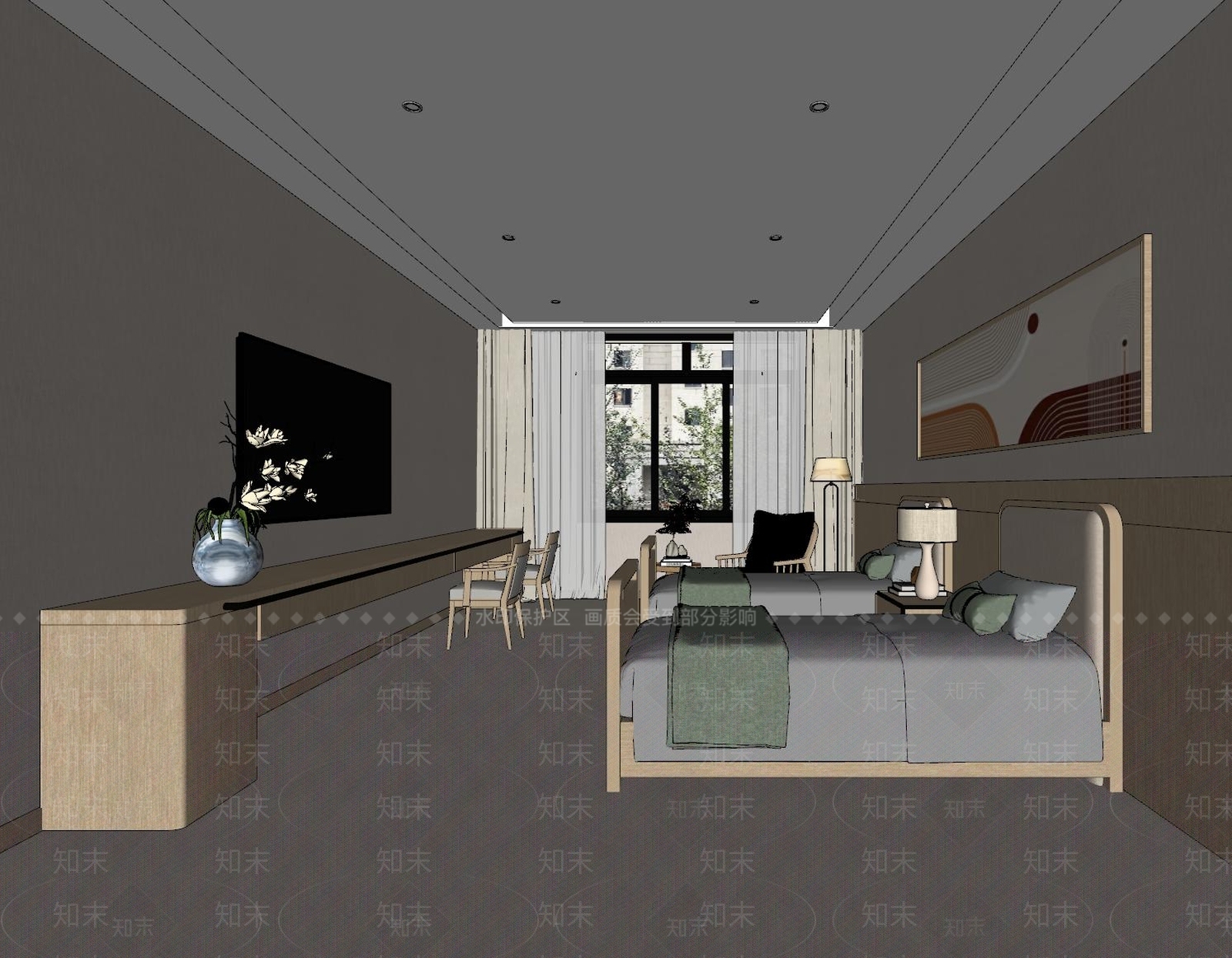 艺术挂画挂画SU模型下载【ID:1227298959】