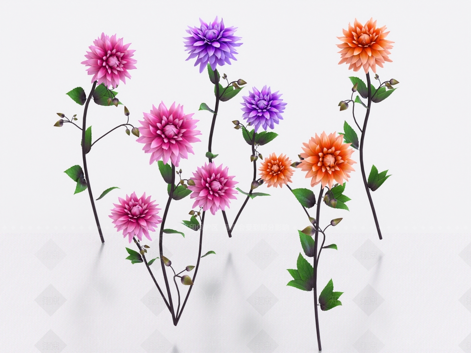 花草组合3D模型下载【ID:1171238122】