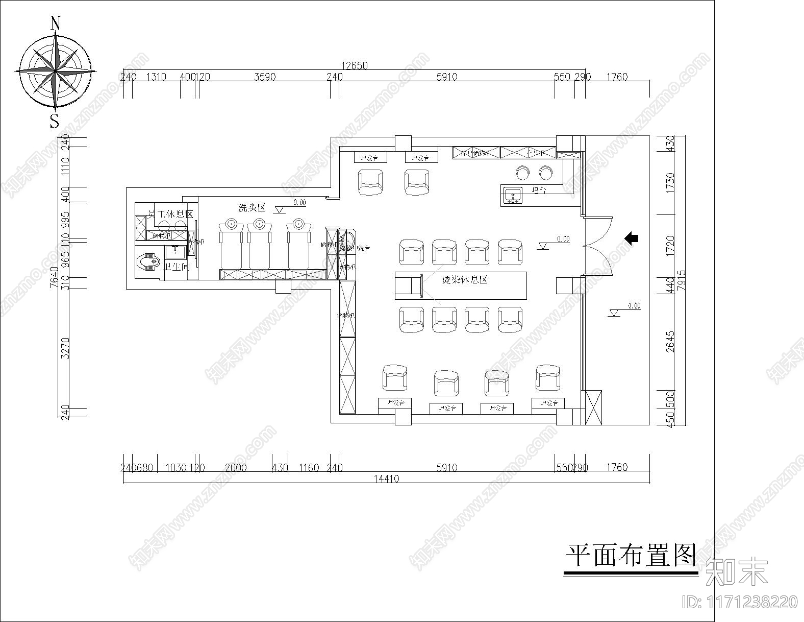 现代理发店施工图下载【ID:1171238220】